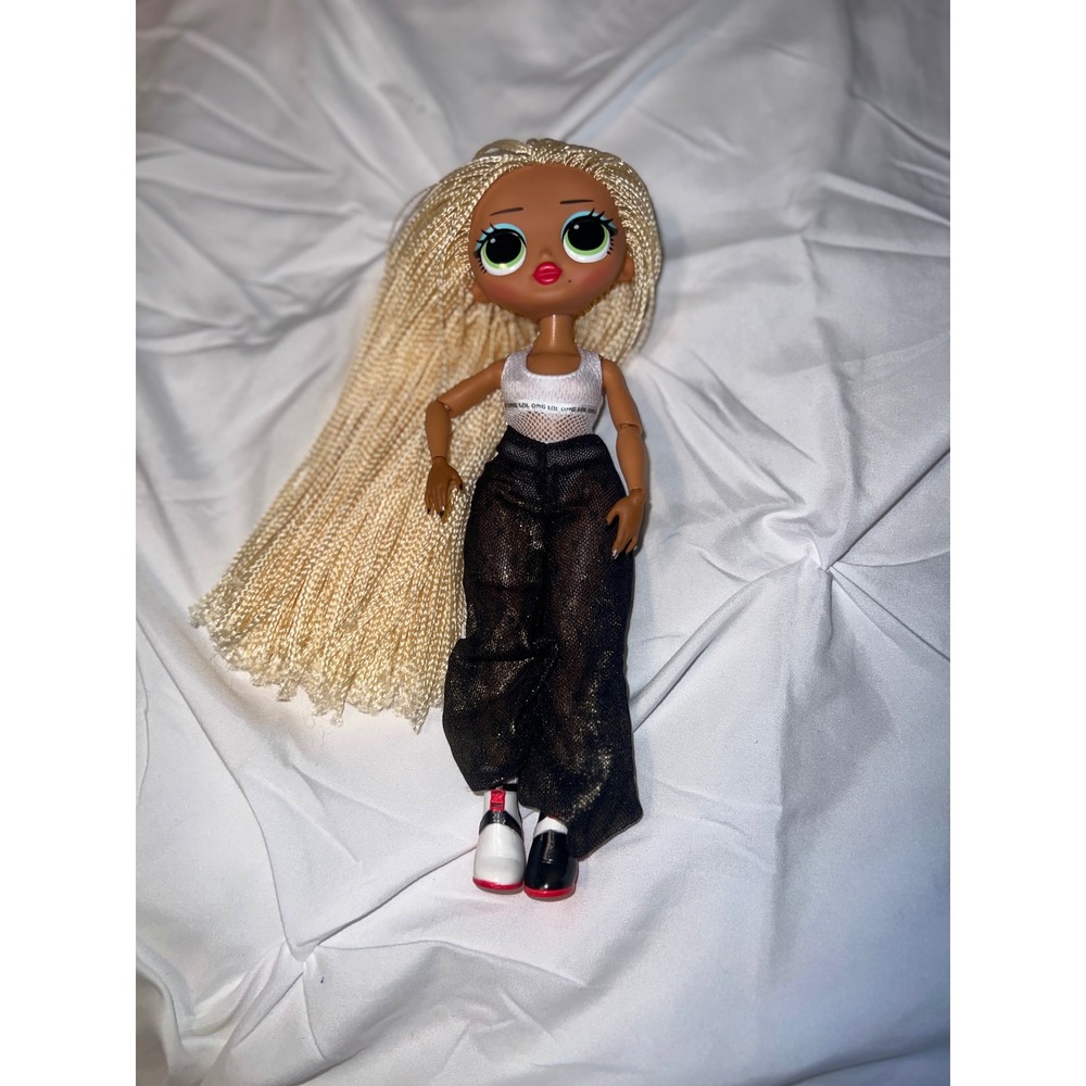 LOL Surprise OMG 24K DJ Fashion Doll Blonde Crimped Hair Black Trousers